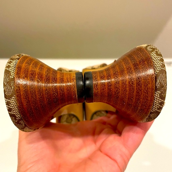 Vintage Gucci GG Monogram Slip-On Kitten Heel Mules - Picture 11 of 14